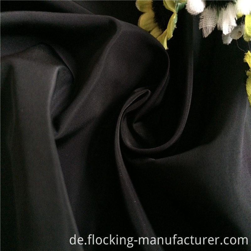 75D Black Poly Memory Fabric for Warm Parka